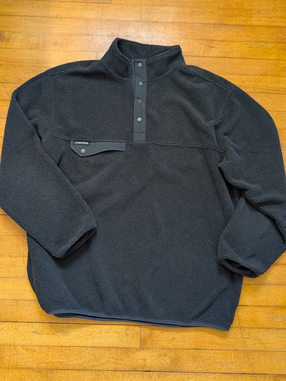 Charcoal XXL Men's 1/4 Snap Pullover Sherpa Sweater